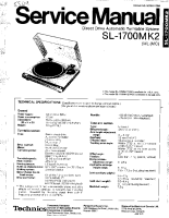 Technics - SL-1700-MK2 - Service manual 